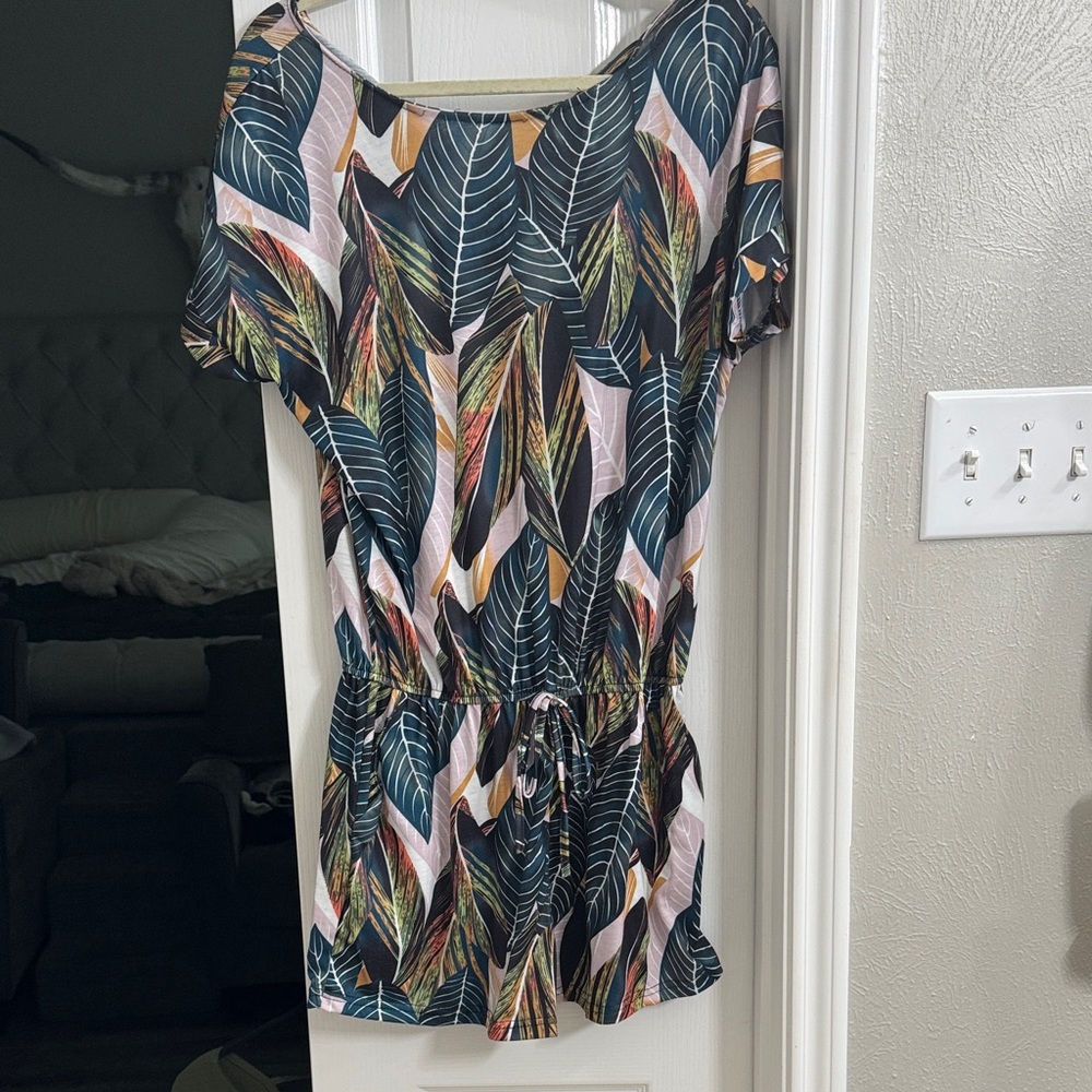 Leaf Print Jumpsuit